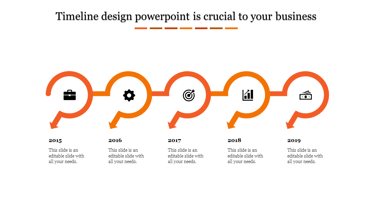 Stunning and Creative Timeline Presentation PowerPoint